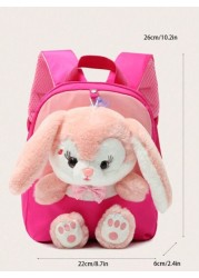 Children s Waterproof Cartoon Rabbit Decorated Backpack