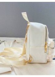 Fashionable Kids Casual Backpack With Small Flowers And Sequins