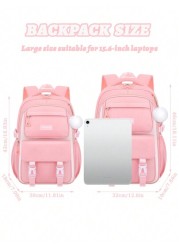 1pc Large Capacity Purple Pink Girl s Backpack Ideal For School Outdoor Trips Lightweight Comfortable Multi Purpose With Pendant Perfect Birthday Gift For Girls Must Have For Back To School