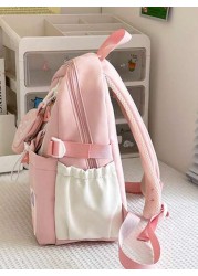 Japanese Cute Girl Hit Color Mini Shoulder Bag Female Korean Version Of The Dopamine Star Small Backpack Junior High School And High School School Bag Out Of The Travel Study Spring Tour Shoulder Bag