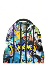 pokemon 3D Pokemon Fully Printed Pikachu Primary And Secondary School Bag Boys And Girls Anime Kawaii Cartoon School Bag Backpack