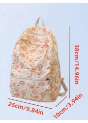Classic Bear Pattern Backpack All Match Fashion Casual Versatile High Capacity Portable Travel Bag Suitable For Any Occasion
