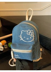 Sanrio 2025 New Niche Design Sense Of Shoulder Bag Kitty Cat Embroidery Girl Heart Cute Shoulder Bag Fashionable And Versatile Large Capacity Summer Niche Sweet Sister Senior Sense Of Bag
