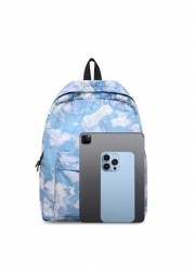 1pc New Fashion Simple Student Nylon Waterproof Ultra Light Backpack Versatile Casual Daypack