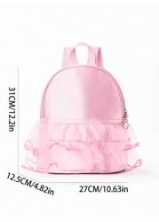 1pc Cute Mesh Skirt Children Backpack Girls Sweet Fashion Backpack School Backpack Suitable For College Party Birthday Party Vacation Commuting Use