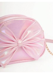 1pc Cute Princess Metal Bowknot Mini Crossbody Bag For Girls Suitable For Daily Outings