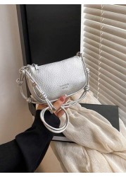 1 قطعة حقيبة جلد عبر الجسم أنيقة فاخرة بتصميم فتاة كيوت؛ حقيبة بطراز جديد وعصري، بألوان زاهية ومنشطة لنفسية ال