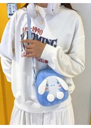 Sanrio 1pc Sanrio Character 1pc Casual Snack Cartoon Print Plush Single Shoulder Bag KT Cat Versatile Crossbody Bag For Women