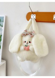 Cute Fruit Doll Tote Bag Cartoon Crossbody Bag Cartoon Cute Tote Bag Fluffy Faux Fur Shoulder Purse Small Shoulder Bag Crossbody Bag