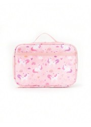 1 Piece Cute Cartoon Decorated Insulated Lunch Bag School Food Lunch Box Non Woven Leak Proof Camping Picnic Bag Suitable For Office School Outdoor Summer Beach Camping Travel Picnic