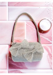 Children s New Round Bow Rhinestone Princess Handbag Sparkly Diamante Kid Girls Party Gift Coin Purse
