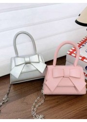 1pc Fashion Girl s Mini Handbag Butterfly Decor Shoulder Bag With Snap Closure Suitable For Outings Parties Shopping Cute As Cosmetic Bag