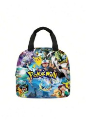 bandai 1PC Multipurpose Storage Bag 3D Printed Pet Cartoon Large Capacity Portable Lunch Bag With Work Insulation Belt And Meal Bag