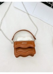 Children s Fashionable Mini Shoulder Bag With Bow Knot Decoration And Chain Strap Crossbody Bag