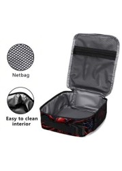 Spider Print Lunch Bag Insulated Tote Bag Portable Carry On Bag Tote Ice Bag Lunch Bag Multifunctional Lunch Box Bag For Work Travel Picnic