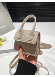 1 Piece Of Magnet Closure Fashionable Diamond Grid Mini Candy Color Handbag Niche Design Highly Attractive Versatile Adjustable Shoulder Strap Shoulder Messenger Bag Suitable For Teenagers To Travel S