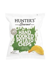 Hunters Gourmet Hand Cooked Sea Salt And Cider Vinegar Potato Chips 40g