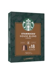 Starbucks House Blend Lungo Medium Roast Coffee Capsules 18 Capsules, 103g