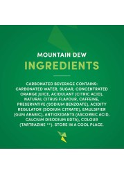 Mountain Dew Carbonated Soft Drink Mini Cans 155ml Pack of 15