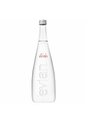 evian Natural Mineral Water 750ml Glass