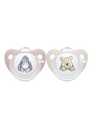 Nuk Disney Winnie The Pooh Baby Silicone Soother 0-6m Multicolour Pack of 2