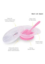 Disney Minnie Mouse Silicone Suction Bowl And Spoon Set Pink
