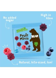 Bear Paws Raspberry And Blueberry Pure Fruit Snacks 20g