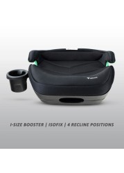 TEKNUM Car Seat I-Size Booster with 4 Reclining Mode &amp; Isofix - Black