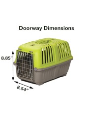 MidWest Homes for Pets Pet Carrier HardSided Dog Carrier Cat Carrier Small Animal Carrier in Green Inside Dims 2070L x 1322W x 1409H Suitable for Tiny Dog Breeds