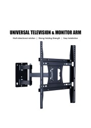 Generic-Dual arms Monitor Arm Television Screw Bracket Multi-directional Motion 26&#39;&#39;-55&#39;&#39; 22&#39;&#39;-50&#39;&#39; LCD LED Monitor Holder Arm Mount Bracket Loading 30-45kg Easy Installtion