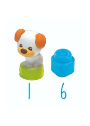 Clementoni Clemmy Chien And Chiot Soft Blocks 7 count