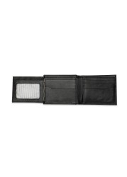 Inahom Bi-Fold Organised Wallet Flat Nappa Genuine and Smooth Leather Upper IM2021XDA0003-001-Black