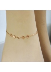 Aiwanto Flower Pattern Anklet Ankle Chain