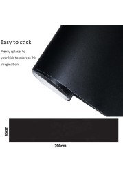Generic Chalkboard Contact Paper Large Removable Self Adhesive Blackboard Wall Stickers For Kids With 5 Colored Chalk 17.8&#39;&#39;78.7&#39;&#39; 17.7&quot; X 78.7&quot; Black 43528-19326