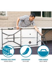 Generic Class Dn-Bm0 Heavy Duty Folding Table Centerfold, Ideal For Crafts, Outdoor Events, Convenient Carry Handle, 6-Feet, White - Cldnbm09, 180*70 cm