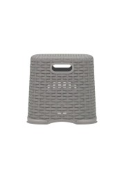 Cosmoplast Rattan Step Stool Grey 28cm