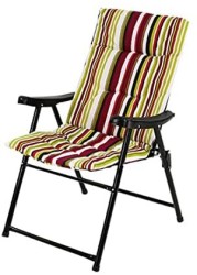 GO2CAMPS Folding Camping Chair with Cushion High Quality Beach Chair for Garden Balcony or Festivals Outdoor Relax Chair as Fishing Chair or Festival Chair (Multicolour)