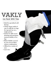 Refillable Ice Bags with Clamp Closure Pack of 5 Large 612 x 14 Reusable Easy Filling Hospital Icepack with Soft Outer Covering and Leak Resistant Inner Layer Vakly First Aid Kit Guide 5