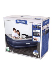 Bestway Queen Airbed With AC Pump Blue 203x152x56cm