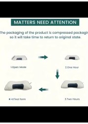 Radiotronics New White 3D Stereoscopic SPA Massage Pillow Partition Assists Sleep and Neck Protection Pillow Knitted Cotton Pillow Core