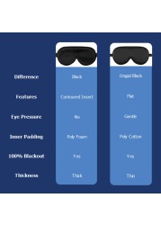 Alaska Bear Sleep Mask Silk Eye Cover with Contoured Padding for PressureFree Comfort Washable Sleeping Eyeshade Black