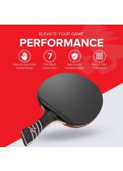 AirBlades The Peace Maker ALC Professional Ping Pong Paddle Carbon Fiber Table Tennis Racket Producing Maximum Spin Control for All Levels Hard Carry Case Ergonomic Handle