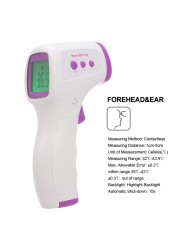 Generic-Handheld Thermometer Digital Forehead Thermometer Portable Infrared Thermometer Non Contact Body Temperature Thermometer for Baby/Adult