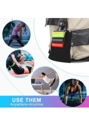 Sky Land Resistance Band Exercise Home Gym Fitness, Yoga Resistance Loop Bands For A Different Kind Of Workout Em 9241, Black, Blue, Yellow, Red, Green