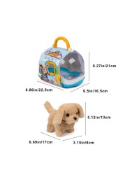 Interactive Electronic Robot Dog &ndash; Walking, Barking &amp; Tail Wagging Plush Puppy Toy for Kids,Corgi Style with Dog Cage &amp; Call Function &ndash; Perfect Birthday &amp; Holiday Gift
