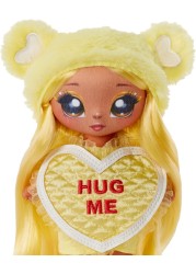 Na! Na! Na! Surprise MGA Entertainment Maria Buttercup-Yellow Teddy Bear-Inspired 7.5&quot; Fashion Doll with Blonde Hair, Heart-Shaped Dress and Brush
