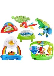كرسي هزاز تفاعلي للأطفال من Rainforest Jumperoo مزود بمركز اكتشاف وأضواء وأصوات