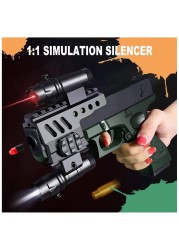 Glock Soft Bullet Toy Gun for Kids with Magazine &amp; Silencer &ndash; Role-Playing Dress-Up Toy with Safe Foam Bullets &ndash; Pretend Play Accessories &amp; Perfect Gift