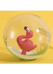 Flamingo 60cm Beach Ball Jumbo Pool Toys Beach Toy for Kids - Giant Inflatable Clear Beach Ball Swimming Pool Water Outdoor Summer Party Favors for Kids Adults Toddlers