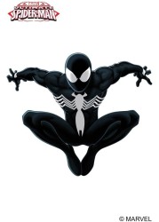 مجسم Spider-Man من سلسلة Titan Hero Series Marvel Ultimate Spider-Man Black Suit Spider-Man - 12 بوصة"
